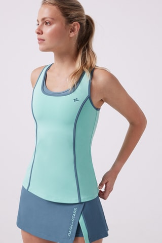 Jupe-short taille haute - Bleu-gris