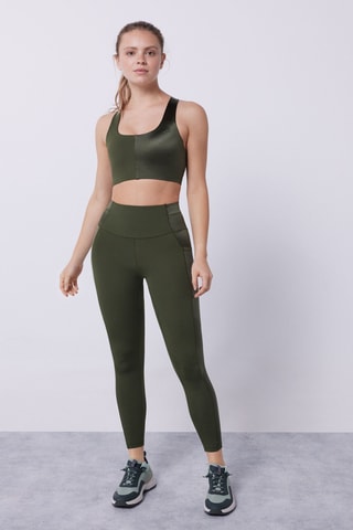 Legging taille haute - Vert foncé
