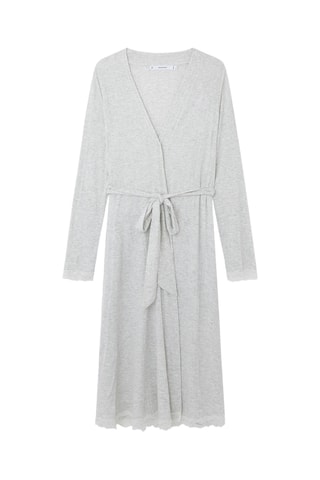 Peignoir de grossesse - Gris clair chiné