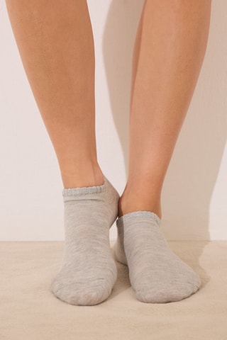3 paires de socquettes - Gris chiné