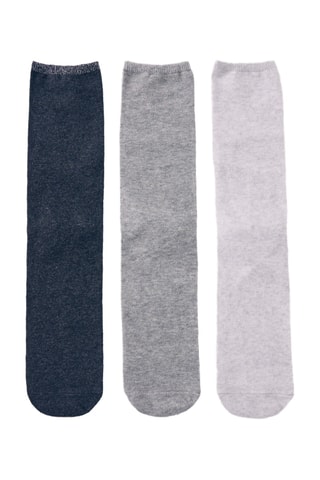 3 paires de chaussettes - Gris chiné
