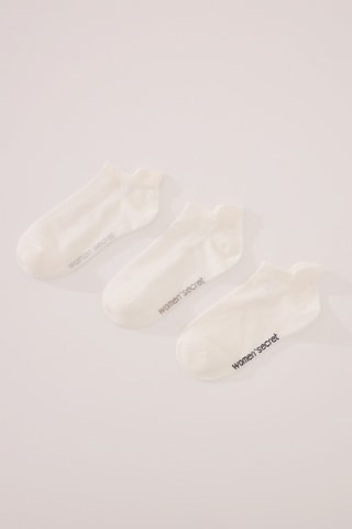 3 paires de socquettes - Blanc