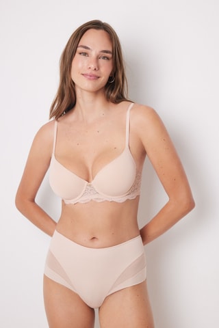 Shorty taille haute - Rose poudré