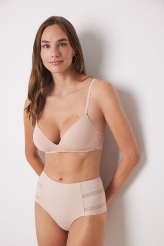 Shorty taille haute - Rose poudré