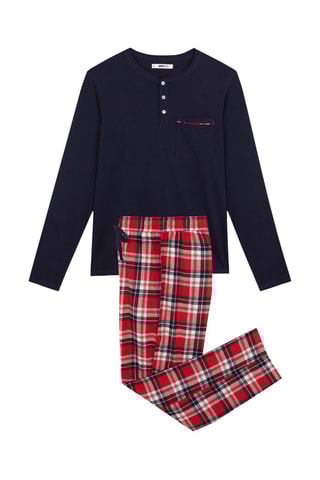 Pyjama - Bleu marine et rouge