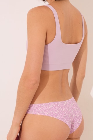 Tanga - Rose et blanc