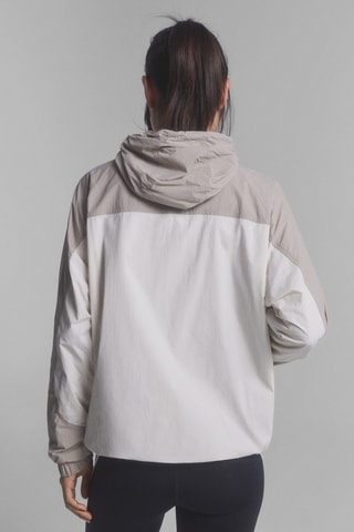 Coupe-vent à capuche - Gris et blanc