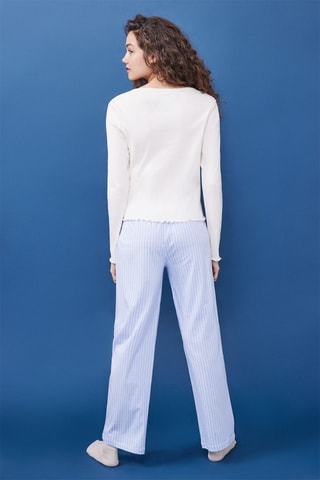 Pyjama - Blanc et bleu clair