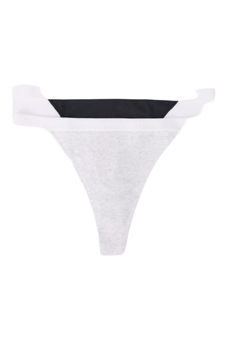 3 strings - Blanc et gris clair chiné