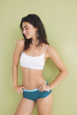 2 shortys - Blanc et bleu foncé