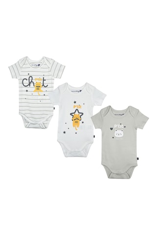 3 bodies Cinzento, branco e laranja - Cinzento