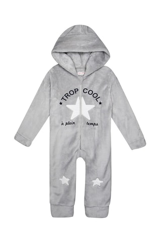 Babygro-pijama Cinzento - Branco e cinzento