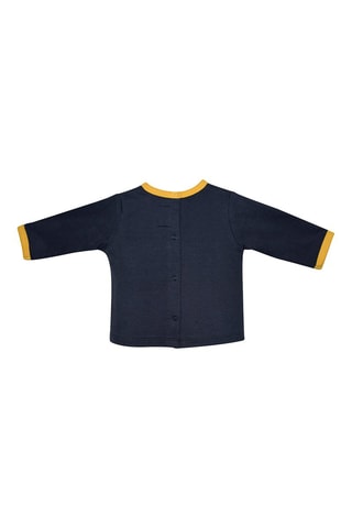 Calças e t-shirt Azul-marinho e branco - Branco, azul e amarelo