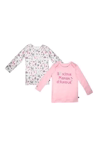 2 t-shirt   Rosa e branco - Rosa