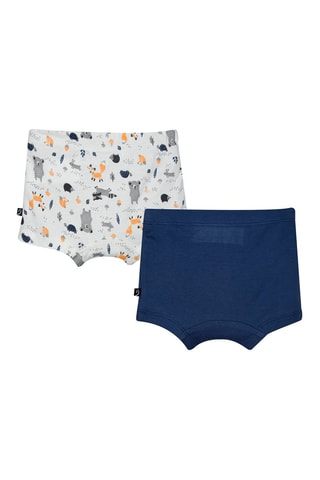 2 boxers de algodão  Azul e cinzento - Azul e cinzento