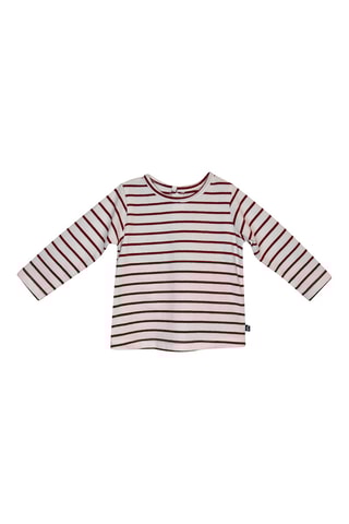 Jardineiras e t-shirt Castanho e branco - Branco e castanho