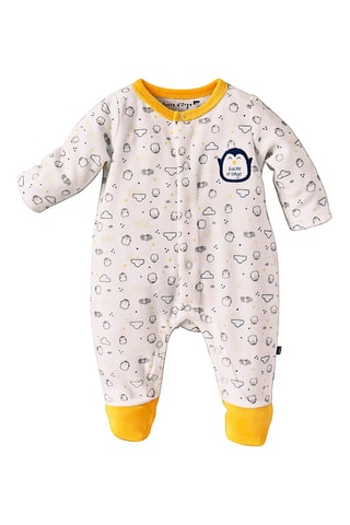 Babygro em veludo Dan Branco - Branco