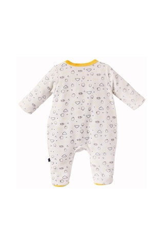 Babygro em veludo Dan Branco - Branco