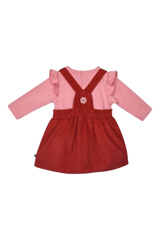 Vestido e t-shirt Rosa e vermelho - Vermelho, azul e rosa