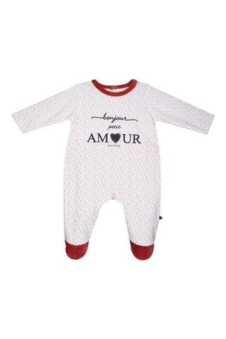 Babygro Moyra - Branco e vermelho - Branco e vermelho