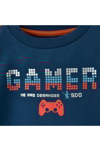 Sweat Azul-noite - Branco, vermelho e azul