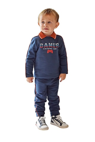 Sweat Azul-noite - Branco, vermelho e azul