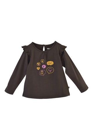 T-shirt Danaide Castanho - Amarelo, castanho e violeta