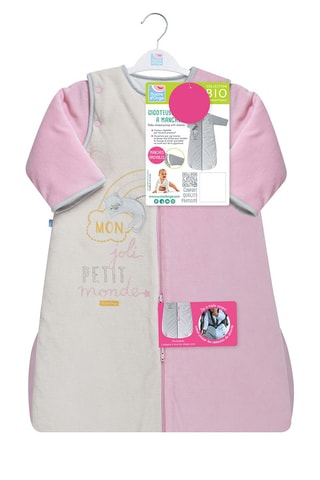 Saco de bebé em algodão biológico Eliza Rosa - Rosa