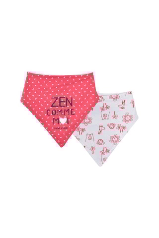 2 babetes bandana Fúcsia e branco