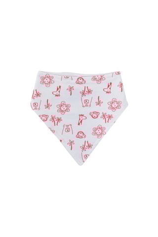 2 babetes bandana Fúcsia e branco