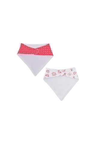 2 babetes bandana Fúcsia e branco