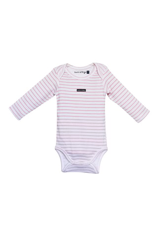 3 bodies Rosa e branco - Branco, preto, vermelho e rosa