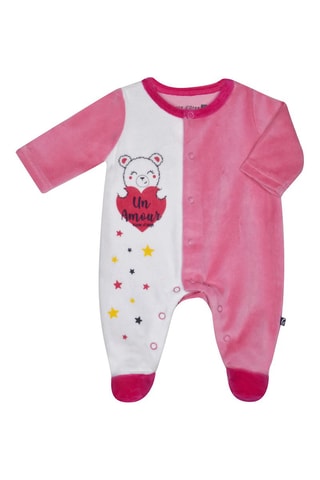 Babygro Rosa e branco - Branco, preto, amarelo e rosa