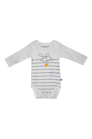 3 bodies em algodão biológico - Azul-marinho - Azul