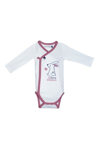 2 bodies Malory - Branco e rosa-velho - Branco e rosa