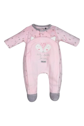 Babygro Rosa - Branco, rosa e cinzento