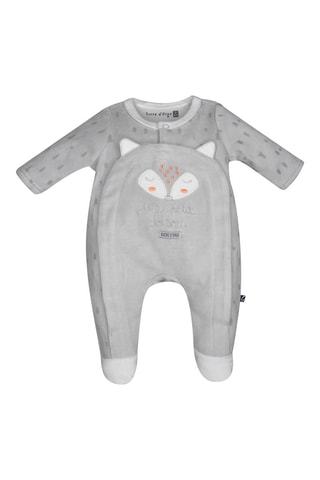 Babygro Cinzento - Branco, laranja e cinzento
