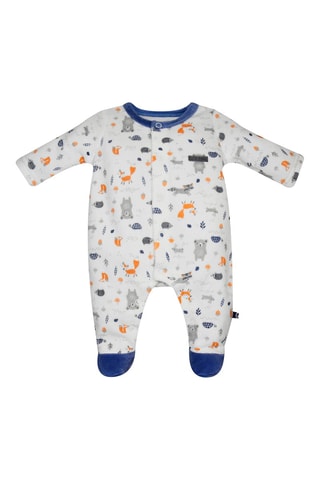 Babygro Branco e azul-marinho - Branco, azul, laranja e cinzento