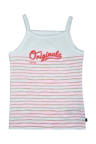 2 camisolas de alças Eufrasia Branco e cinzento - Branco, rosa e cinzento