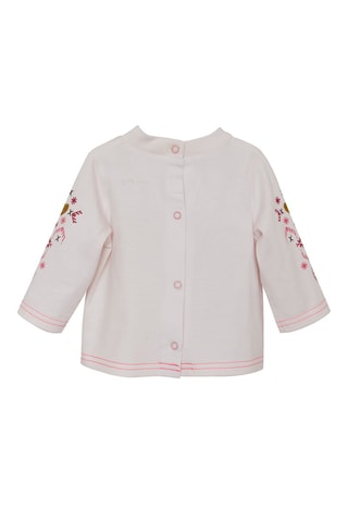 T-shirt e vestido jardineira em ganga Cru e azul - Branco e azul