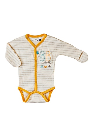 2 bodies em algodão biológico Delan Branco - Branco