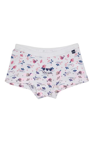 3 calções curtos Branco, fúcsia e azul-marinho - Branco, azul, violeta e rosa