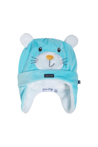 Gorro Azul - Branco, preto, azul e amarelo