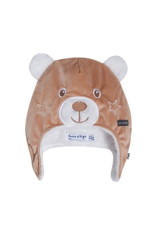 Gorro Castanho-claro - Branco e castanho