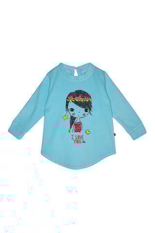 Pijama Turquesa e cinzento - Azul