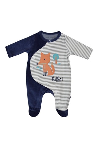 Coffret de nascimento 4 peças Azul e cinzento - Azul e cinzento