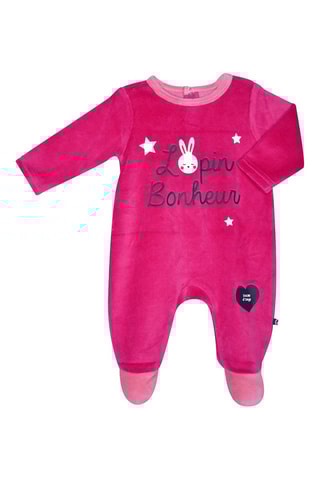 Babygro Fúcsia - Branco, azul e violeta