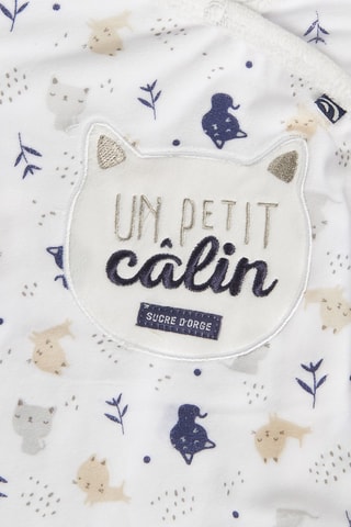 Babygro Fenix Branco e bege - Branco e bege