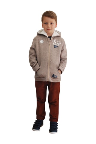 Sweat com capuz - Bege­mesclado - Bege