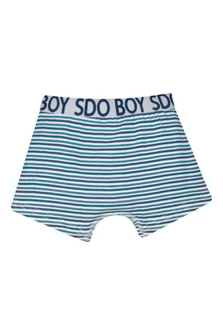 3 boxers - azul-marinho e branco - Branco e azul